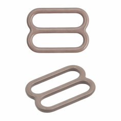 Рамка-регулятор для бретелей 8 мм (металл/эмаль) цветная (C072 шиншилла), 100 шт Айрис