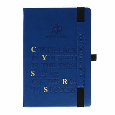 Ежедневник недатированный, обложка ПВХ, формат А5, 140 л, клетка, на резинке, Офис, микс Noname