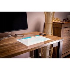 Коврик на стол Attaсhe 600х1200мм гибкое стекло ПВХ, 1мм Attache