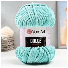 Пряжа "Dolce" 100% микрополиэстер 120м/100гр (770 бирюза), 1шт Yarn Art