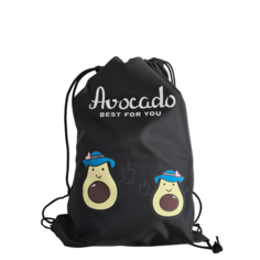 Мешок-рюкзак для сменной обуви (сменки) и одежды 42 х 32 см, Авокадо, на шнурках, черный Slivashop