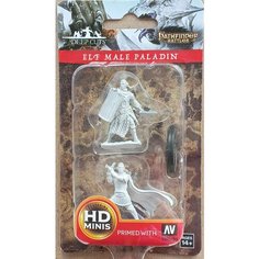 Эльф Воин, Паладин. Набор из 2 грунтованных фигурок для настольных игр ДнД / Dungeons & Dragons Wizkids