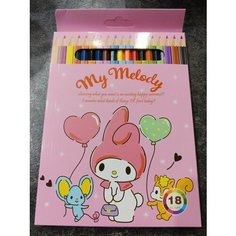 Набор цветных карандашей My Melody, 18 цв. Нет бренда