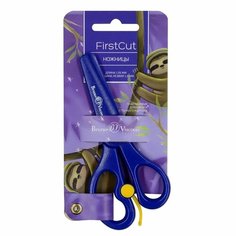 Ножницы детские Bruno Visconti FIRSTCUT, 135 мм, пластик, универсальные, тупоконечные, синие (60-0030/01)