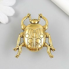 Ручка для шкатулки металл "Божья коровка" состаренное золото 4,8х4,3 см Made in China