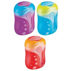 Точилка ручная пластиковая Maped ColorPeps (2 отверстия, с контейнером, для круглой заточки) (043111), 24шт.