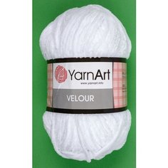 Пряжа YarnArt Velour белый (840), 100%микрополиэстер, 170м, 100г, 2шт