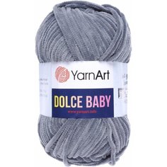 Пряжа YarnArt Dolce Baby серый (760), 100%микрополиэстер, 85м, 50г, 2шт