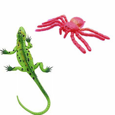 Паук и ящерица резиновая 2 шт игрушка паук антистресс ящерица фигурка мялки