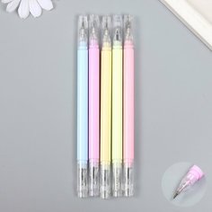 Нож для бумаги + ручка гелиевая двусторонний "Макарун" 0,9х15,8 см микс Россия