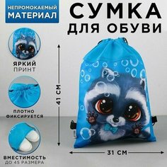 Сумка для обуви Крошка енот, нетканное полотно, размер 41х31 см Made in China