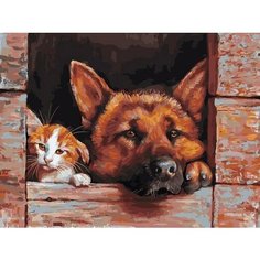 Мне хорошо с тобой #936-AS Белоснежка Раскраска по номерам 40 х 30 см