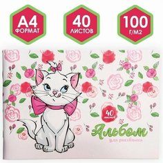Альбом для рисования А4, 40 листов, "Мари в цветах", Коты-аристократы Нет бренда