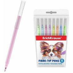 Фломастеры 8 цветов Easy Pastel, смываемые, вентилируемый колпачок, европодвес Нет бренда