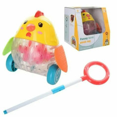 Детская каталка цыпленок / Каталка на палке со световыми эффектами / kr-gurneyСhicken01 Panawealth Inter Holdings