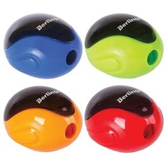 Точилка 1 отверстие с контейнером Berlingo Round микс, цена за 1шт. 2530262