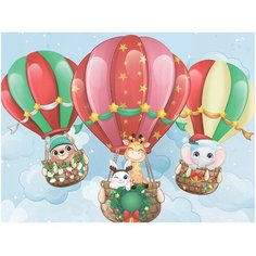 Алмазные узоры «Воздушные шары» 30 × 40 см Origami