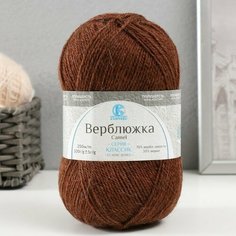 Пряжа "Верблюжка" 30% акрил, 70% верблюжья шерсть 250м/100гр (Грильяж 127) Камтекс