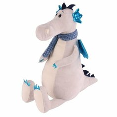 Maxitoys Luxury Мягкая игрушка «Дракон Эштон», вязаный шарфик, 25 см