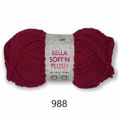 Пряжа "BELLA SOFT N PLUSH" 100% Полиамид, 50гр/105м, (988- Рубин) 1 упаковка (10 мотков) Rozetti