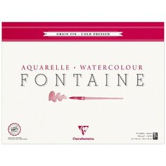 Альбом для акварели, 25л, 42*56, на склейке Clairefontaine "Fontaine Grain Fin", 300г/м2, холод. пресс, мелкое зерно