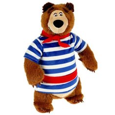 Мягкая игрушка Мульти-Пульти Маша и Медведь Медведь-моряк, 26 см, коричневый/красный/синий
