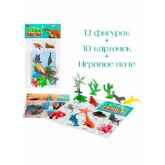 Игровой набор с карточками "Обитатели моря" 12 фигурок+декор Iq Zabiaka