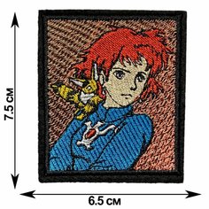 Нашивка, шеврон, патч (patch) Навсикая из Долины ветров Навсикая аниме, размер 7,5*6,5 см, 1 шт. Rocknrolla