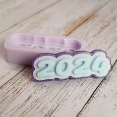 Силиконовая форма 3D для мыла, воска, гипса - Топпер "2024" Helena Mold