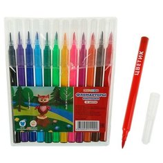 Фломастеры-кисти "Цветик", 12 цветов, 4745348 Невская палитра