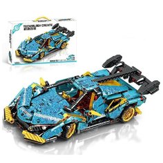 Конструктор Lamborghini с инерцией, 620 элементов, машнина масштаб 1:24 Leibao