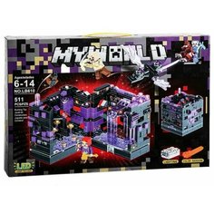 Конструктор Майнкрафт LB610 "Сражение за черную крепость" 511 деталей, LED элементы Нет бренда