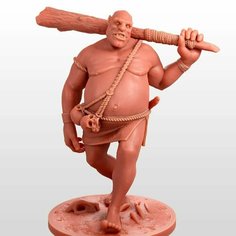 Dnd миниатюры / Огр / Ogre / игровая фигурка для раскрашивания / высота 80мм, база 50мм Portal Goblin Studio