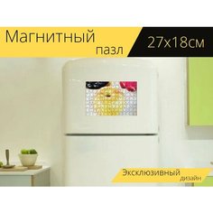 Магнитный пазл "Яблоко, фрукты, свежий" на холодильник 27 x 18 см. Lots Prints
