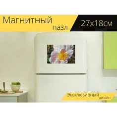 Магнитный пазл "Цветок, лепестки, роза" на холодильник 27 x 18 см. Lots Prints
