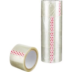 Клейкая лента 72ммх66мх45мкм, прозрач. 4 шт/уп Noname