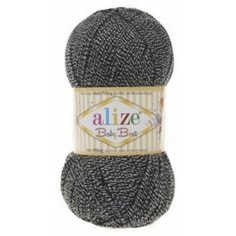 Пряжа Alize Baby best черный-белый (601), 90%акрил/10%бамбук, 240м, 100г, 1шт