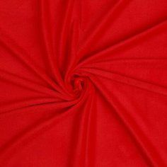 Лоскут Плюш на трикотажной основе, красный 100*150см,100% п/э Страна Карнавалия