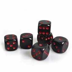 Игральные кубики/Зары 16 мм. Комплект из 5 штук. Нет бренда
