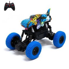 Джип радиоуправляемый DINO, 1:20, работает от аккумулятора, цвет синий Noname