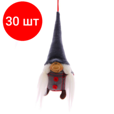 Комплект 30 штук, Игрушка набивная Гном, с колпаком L9 W7 H30 см, L9 W7 H18 см, 2в. 755111 Noname