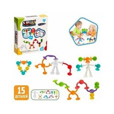 Конструктор Забавные присоски , 15 деталей Нет бренда