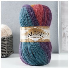 Пряжа "Angora Gold Batik" 20% шерсть, 80% акрил 550м/100гр (7563), 1шт Alize
