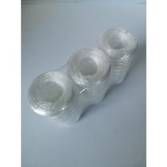 Пряжа для вязания мочалок, цвет «Белый прозрачный», нить полипропиленовая, мочалочная нитка нет