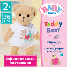 Беби борн. Плюшевый мишка 36 см, аксессуары, коробка. BABY born Zapf Creation