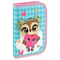 Пенал 1 отделение, 200*130 Мульти-Пульти "Lovely Owl", доп. секция, ткань
