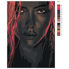 Картина по номерам Z-569 "Скарлетт Йоxанссон. Черная вдова" 70x110 Brushes Paints