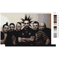 Картина по номерам Z337 "Рок группа Король и шут" 80x120 Brushes Paints
