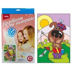Картина по номерам для малышей "Пёсик-рыболов" Lori