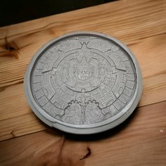 Форма, молд для заливки гипса, бетона Календарь индейцев Майя. Большой размер панно, полиуретан Нет бренда